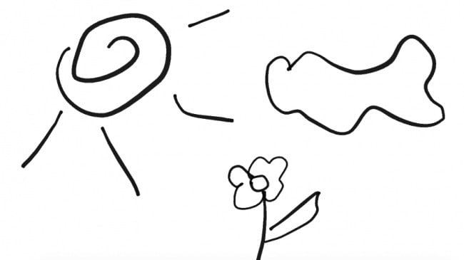 çiçek bulut ve güneş