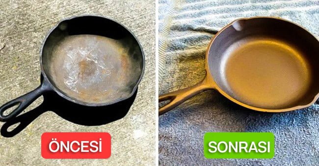 Eski Eşyalarınızı Yeniye Dönüştürmenin 13 Kolay Yöntemi! 7 demir dökme tavalar