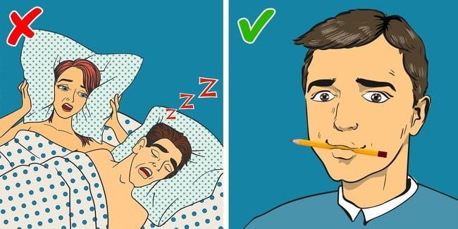 Akşamları Yapmanız Gereken 12 Şey! 14 horlama ve baş ağrısı