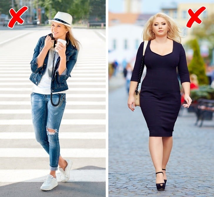 dar giyinen kadın ve elbise giyen kadın