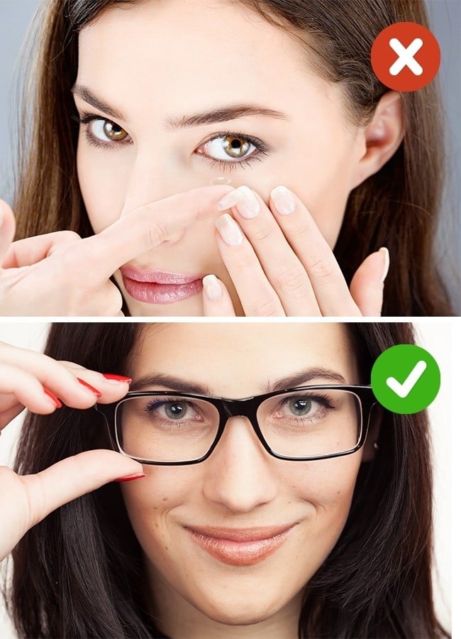 Uçakta Asla Yapılmaması Gereken 11 Şey! 2 kontak lens takın