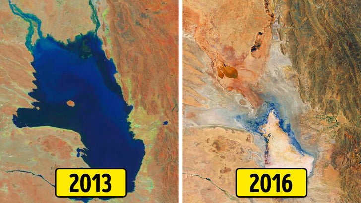 Gezegenimizin Son 50 Yılda Nasıl Değiştiğini Gösteren 15 Resim 2 kuruyan göller