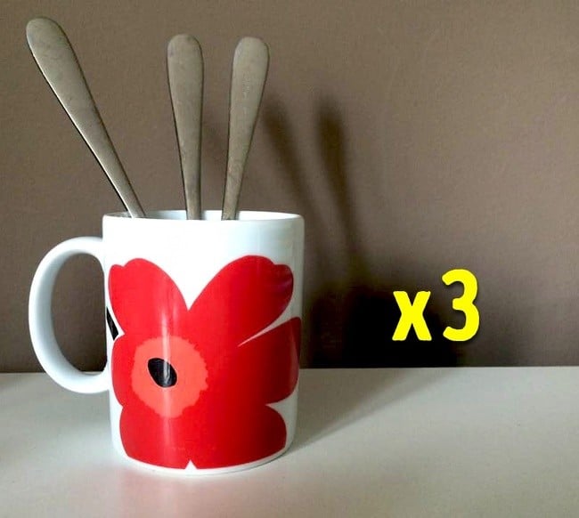 bardak ve kaşıklar