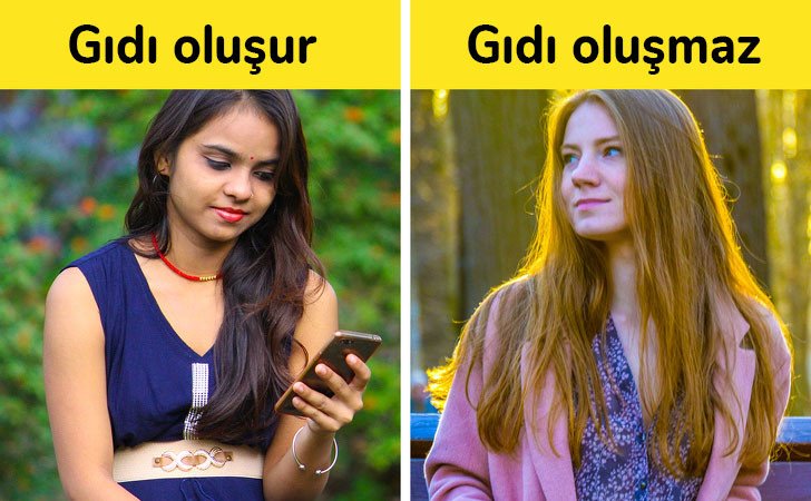 gıdısı olan olmayan kadınlar