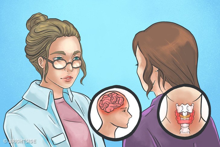 Tiroit Bezinin Düzgün Çalışmadığını Gösteren, İhmal Etmesi Tehlikeli Olabilecek 11 İşaret 3 halsiz kadın ve doktor