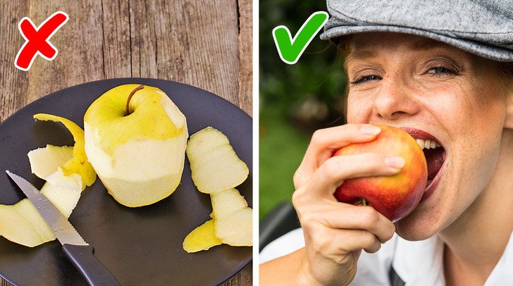 Sağlıklı Bir Yaşam için Doğru Bildiğimiz 10 Yanlış 3 soyulmuş soyulmamış meyve