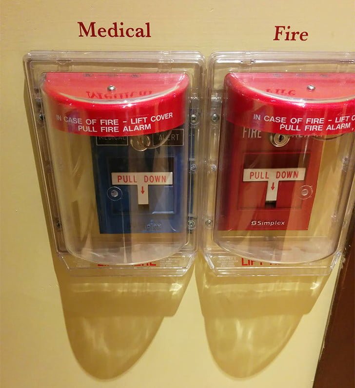 tıbbi ve yangın acil durum butonu