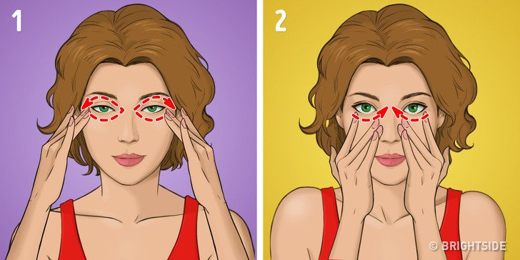 gözlerini ovan kadın