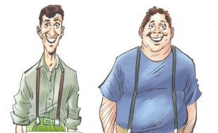 zayıf ve şişman görsel