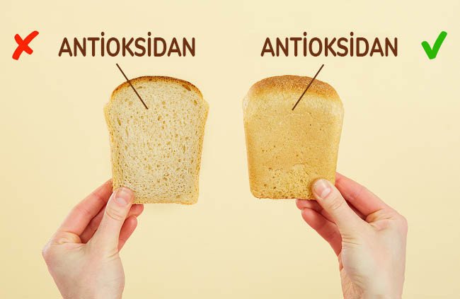 2 Kat daha Uzun Yaşamanın Sırrını Açıklıyoruz 8 ekmek kenarlarında antioksidan