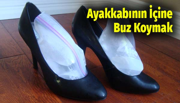 Zaman Kazandıran Mükemmel Püf Noktaları 8 ayakkabı içine buz koyun