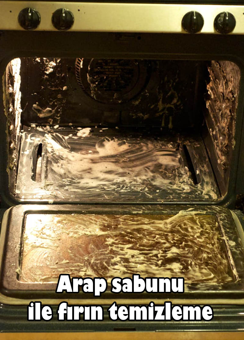 Arap sabunu ile fırın temizleme