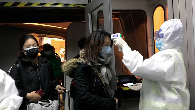 wuhan kentinde bir otobus