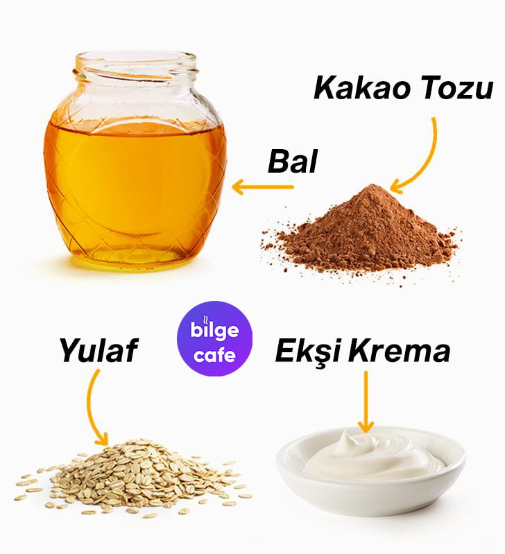 Yüzünüzdeki Cilt Sorunlarını Yok Edecek, Kolay Uygulanabilir 6 Doğal Yöntem 7 kakao bal krema yulaf